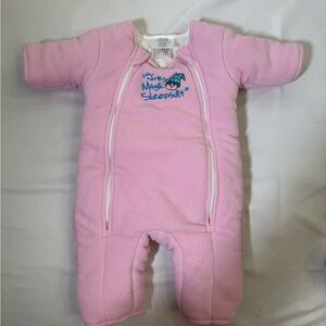 Magic Merlin Baby Pink Baby Sleepsuit